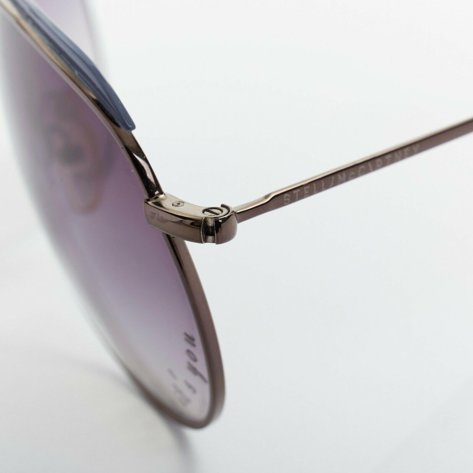 Stella McCartney Baby It's You occhiali da sole aviatore con lenti stampate e sfumate blu 1