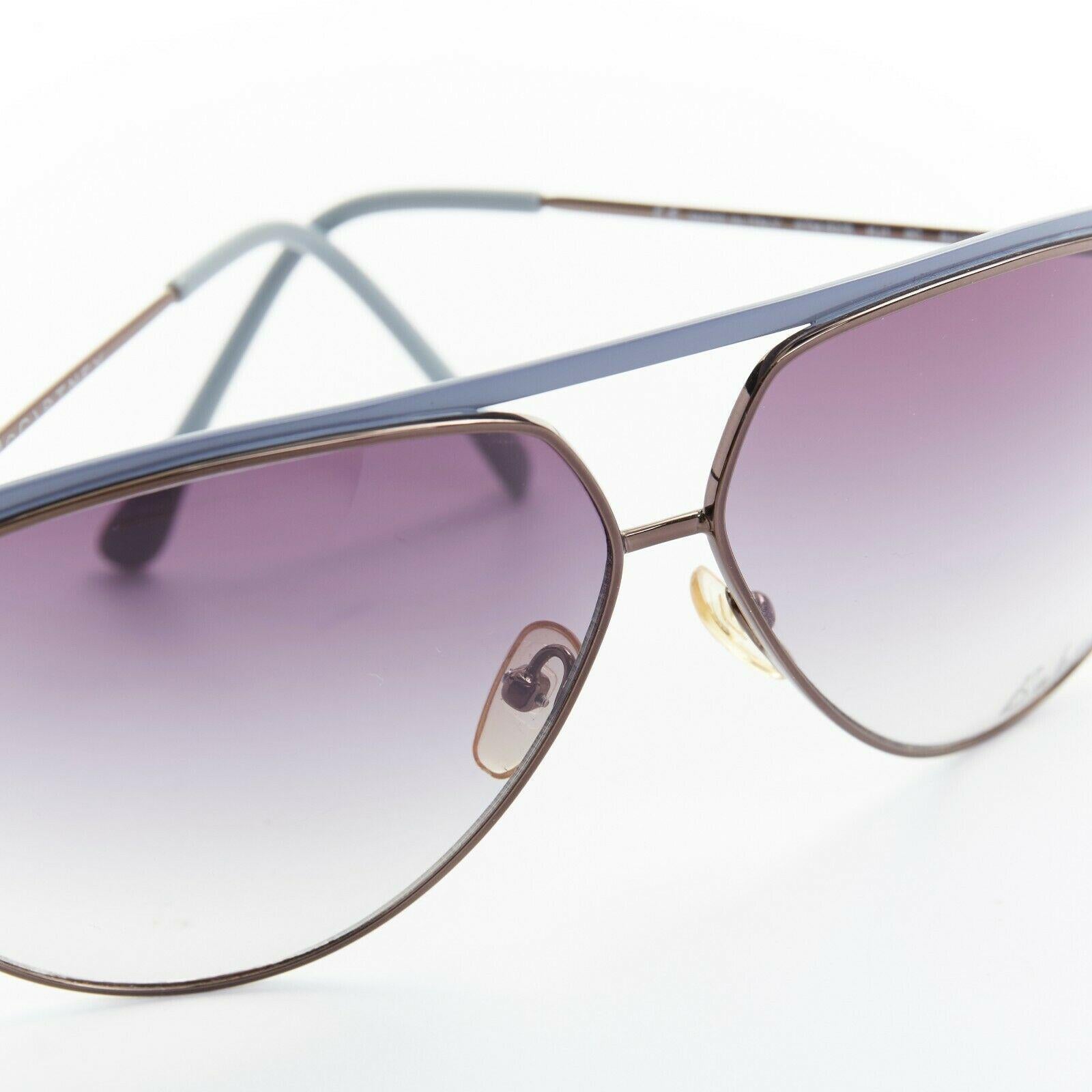 Stella McCartney Baby It's You occhiali da sole aviatore con lenti stampate e sfumate blu 3