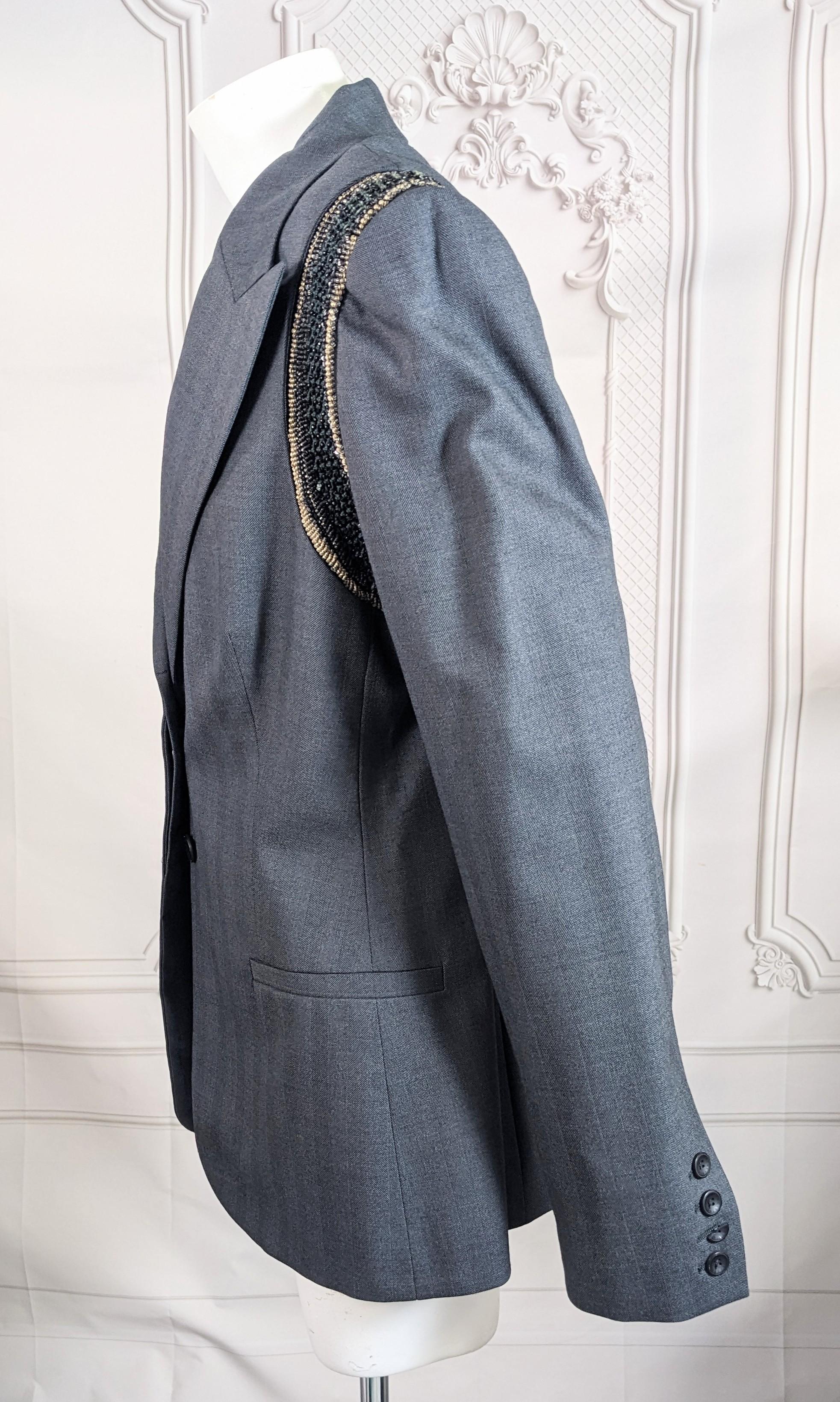 Stella McCartney Bead and Bullion Encrusted Blazer In Good Condition For Sale In New York, NY