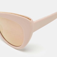 Stella McCartney Beige/Black Chain Cate Eye Sunglasses
