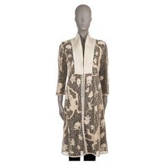 Stella McCartney, giacca in cotone beige 2002 MONKEY EMBROIDERED KIMONO Coat  42 M