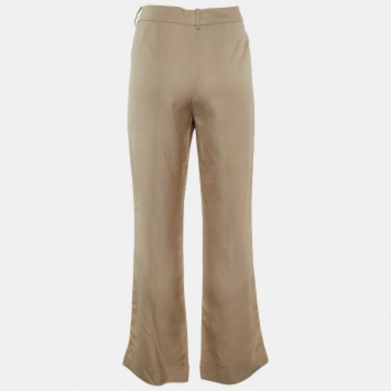 Fabrice en tissu fin, ce pantalon Stella McCartney s'associera parfaitement à des talons hauts et à un top crème. Ils sont dotés d'une fermeture à glissière, de passants de ceinture et d'ourlets à revers élégants.