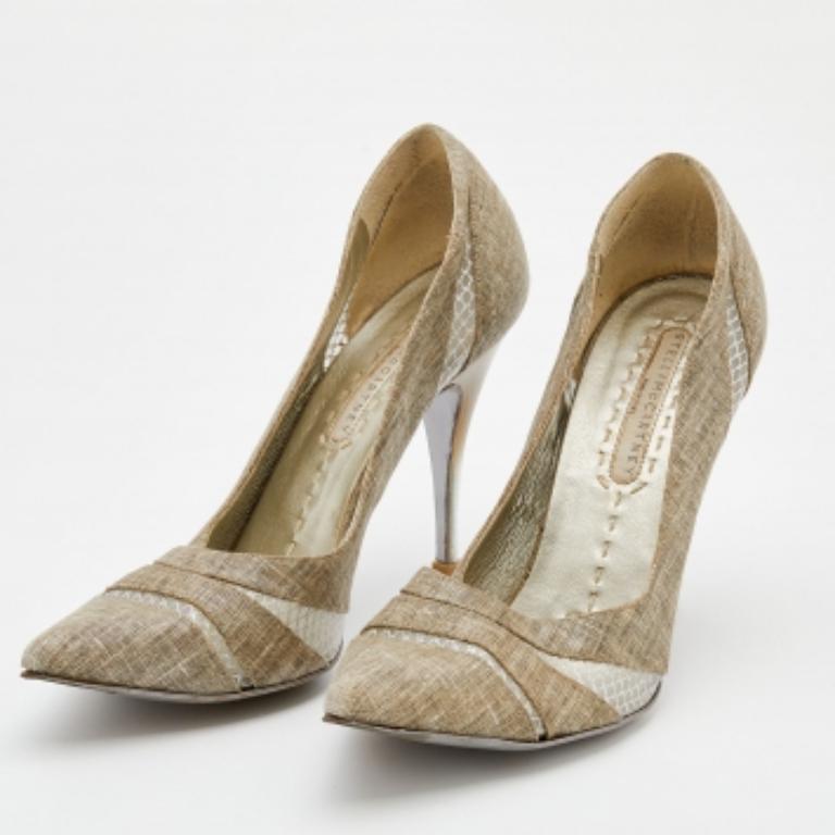 These Stella McCartney pumps are a great choice if you’re looking to add a pair that's both classy and versatile. The pair has a pointed-toe shape in fabric and mesh with 10 cm heels elevating the base and creating a lovely silhouette.