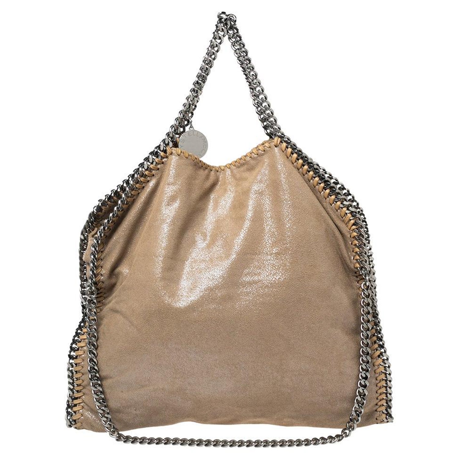 Stella McCartney Beige Faux Suede Small Falabella Tote at 1stDibs