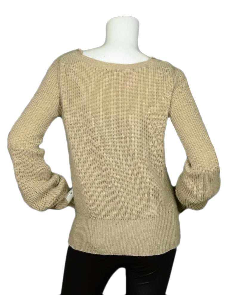 Stella McCartney Beige Knit Cashmere Cardigan Sweater sz IT38 For Sale ...