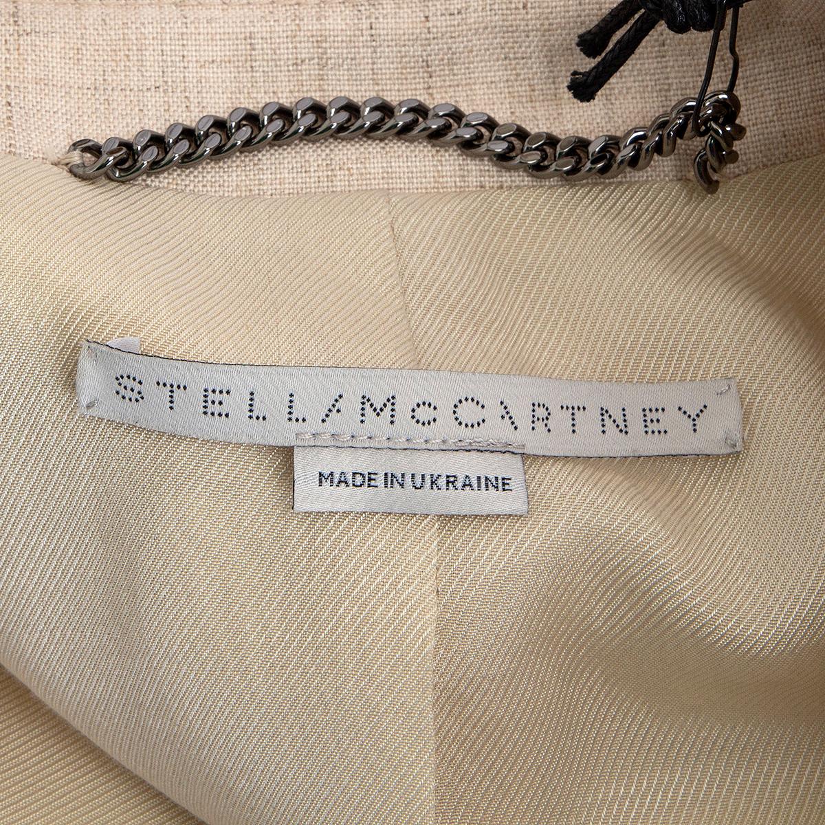 Beige STELLA MCCARTNEY beige linen blend BELL OVERSIZED Blazer Jacket 36 XXS For Sale