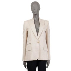 STELLA MCCARTNEY beige linen blend BELL OVERSIZED Blazer Jacket 36 XXS