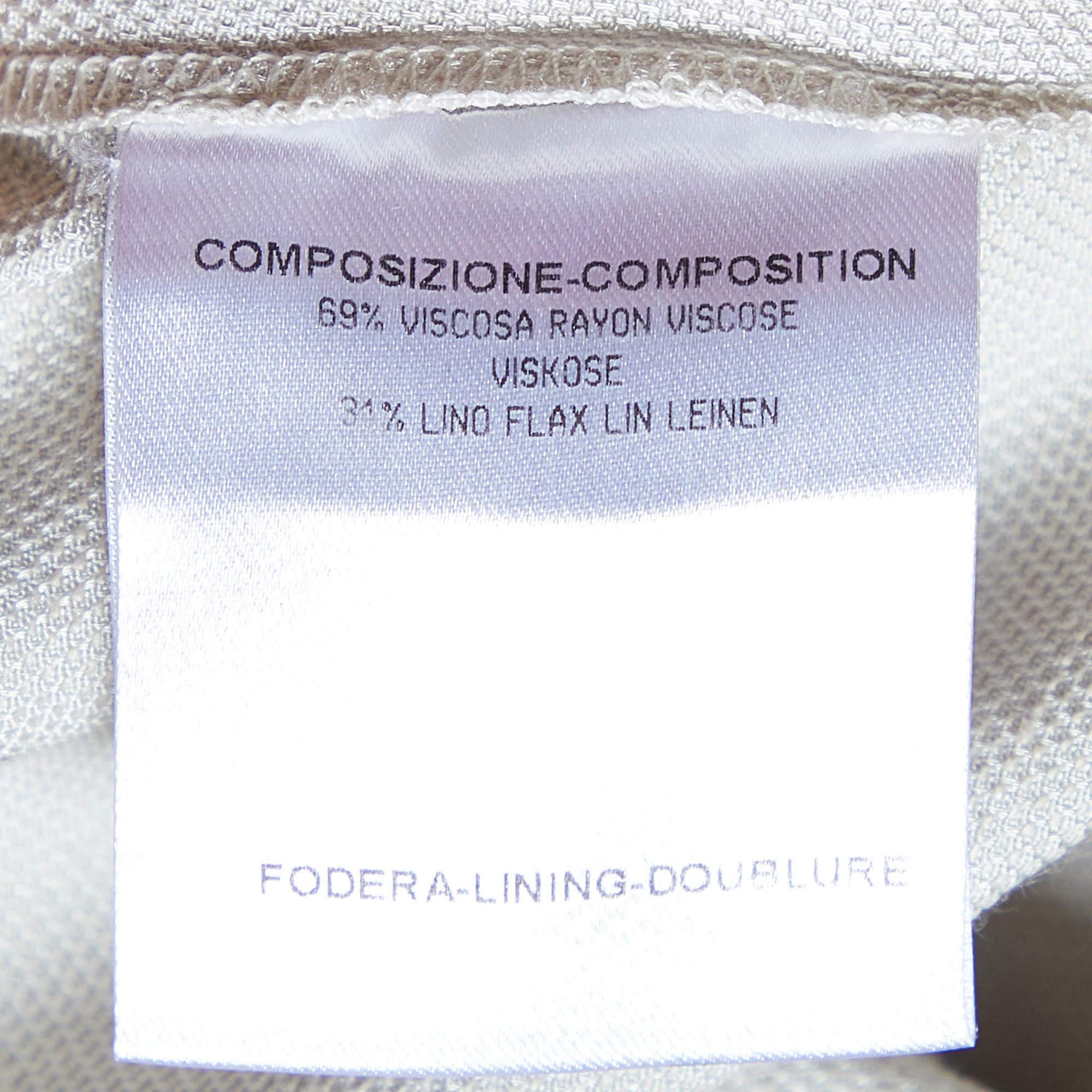 Stella McCartney Beige Wrap-Hose aus Leinenmischung mit Front S im Angebot 1