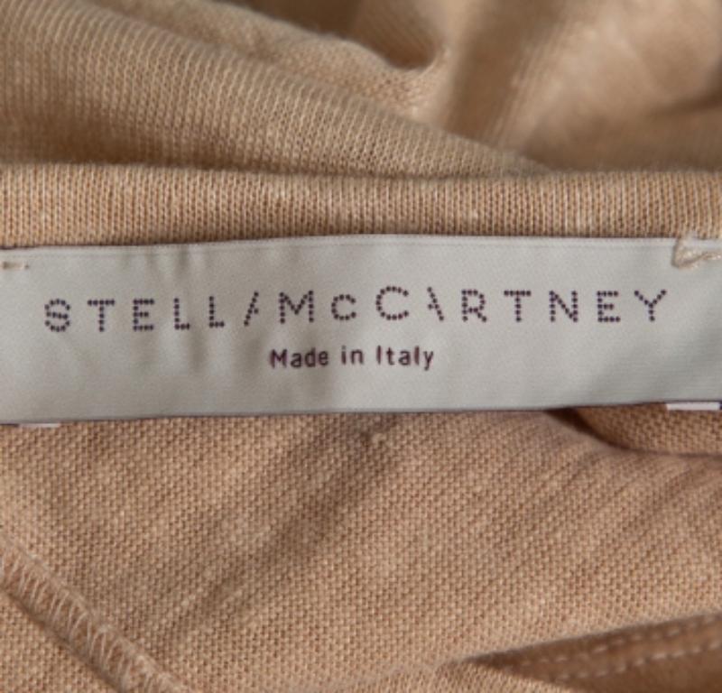 Stella McCartney Beige Linen & Cotton Zip Front Tank Top L In Good Condition For Sale In Dubai, Al Qouz 2