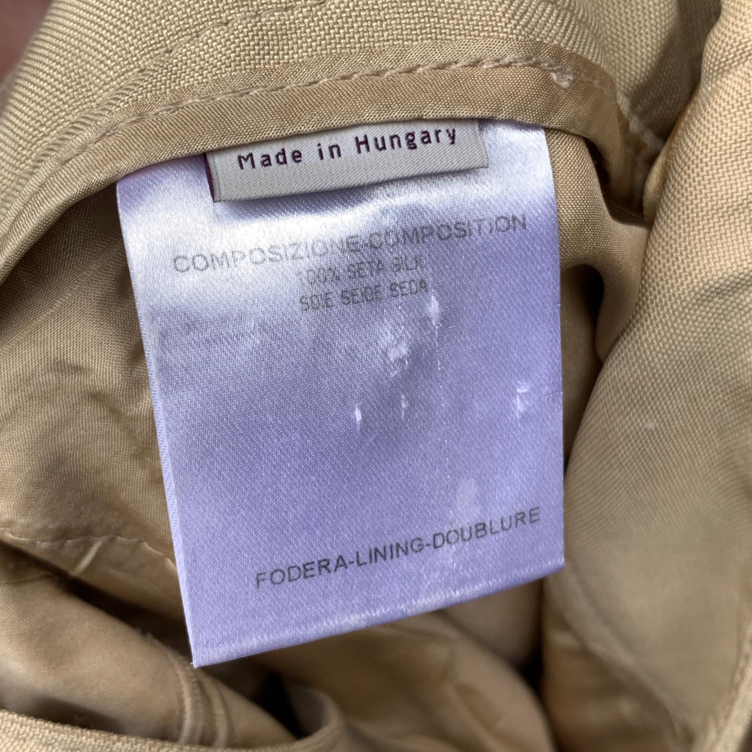 Women's Stella McCartney Beige Silk Cargo Crop Pants Size 40 IT