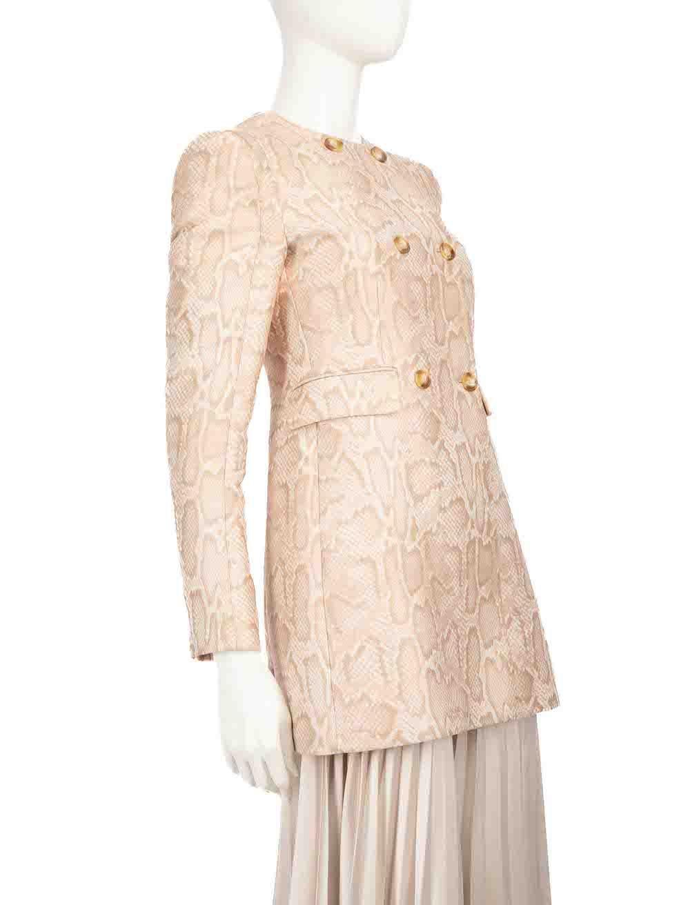 CONDITION is Very good. Minimal wear to coat is evident. Minimal wear to the front is seen with discolouration marks around the inner collar on this used Stella McCartney designer resale item.
 
 
 
 Details
 
 
 Beige
 
 Polyester
 
 Mid length