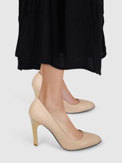 Stella McCartney Beige Vegan Leather Lizard Pumps Size IT 37.5