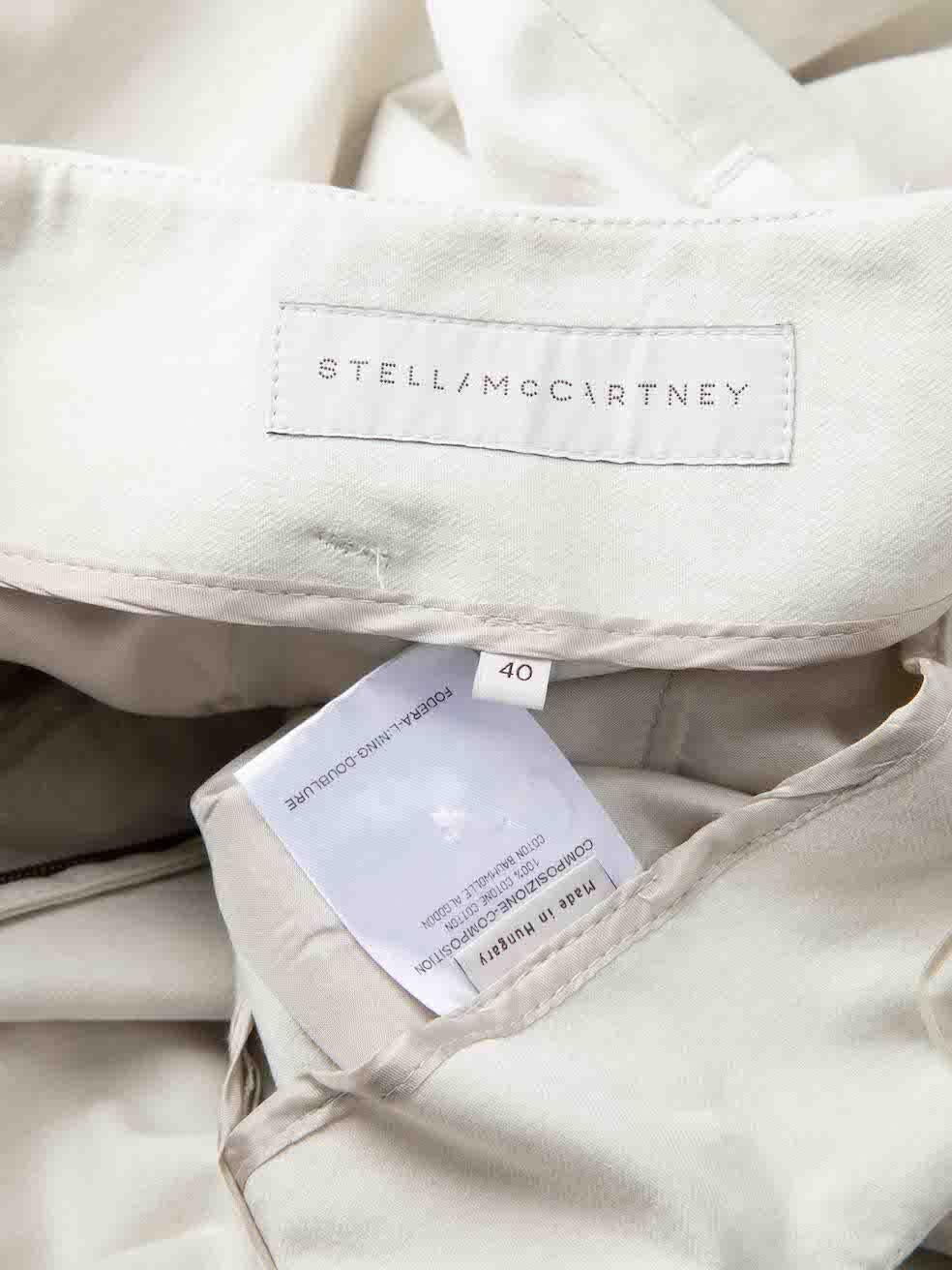 Women's Stella McCartney Beige Wide Fit Trousers Size S For Sale