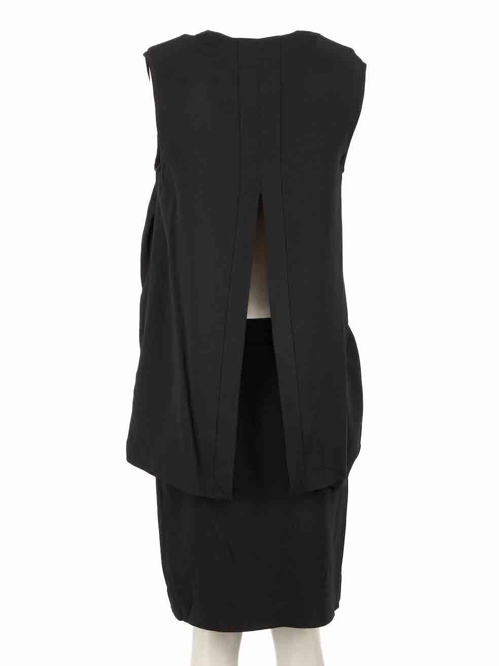 Stella McCartney Black Back Slit Mini Dress Size S In Excellent Condition In London, GB