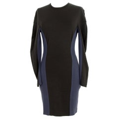 Stella McCartney Black Blue Stretch Sheath Party Dress