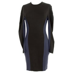 Stella McCartney Black Blue Stretch Sheath Party Dress 