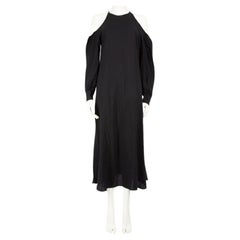 Stella McCartney Black Cold Shoulder Midi Dress Size S