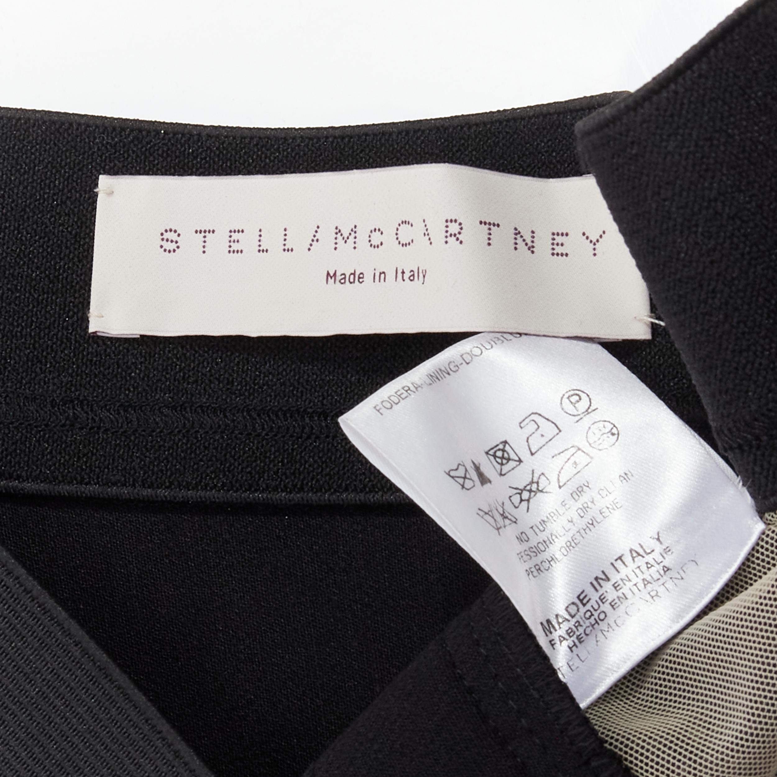 STELLA MCCARTNEY black contour seam sheer lace side stretch legging pants IT38 S For Sale 3