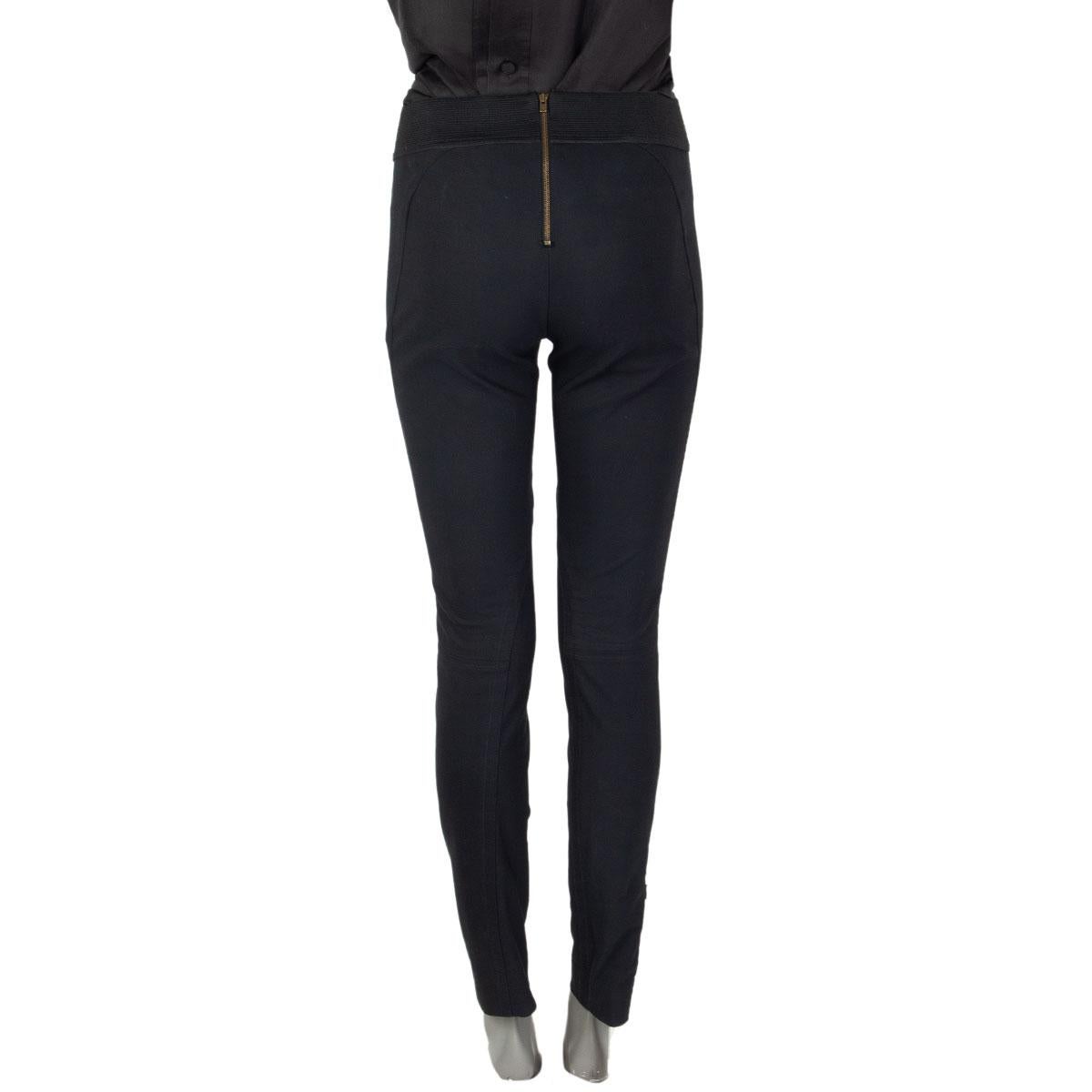 STELLA MCCARTNEY  black cotton blend SKINNY RIDING Pants 40 S In Excellent Condition For Sale In Zürich, CH