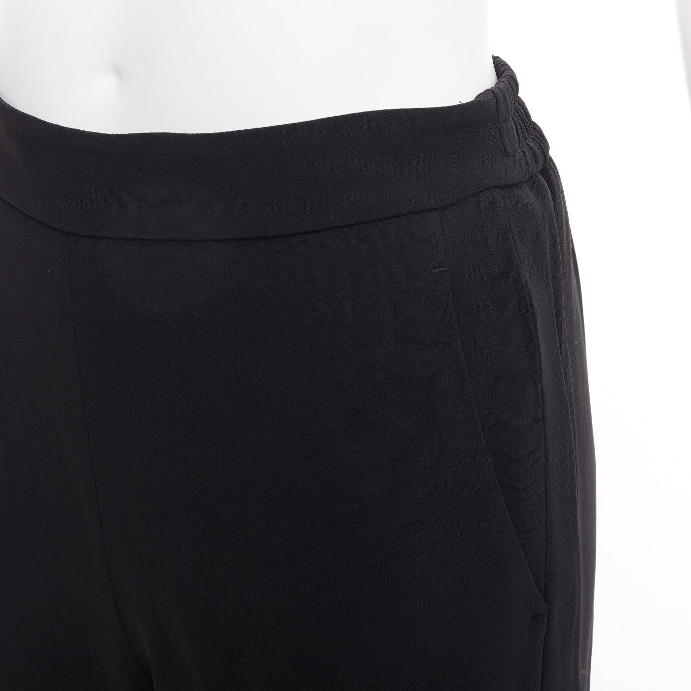 Stella McCartney - Pantalon de jogging noir en coton côtelé avec bordures à l'arrière IT36 XXS en vente 2