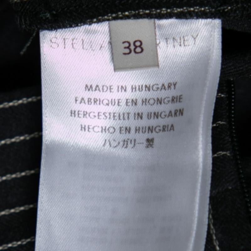 De las mujeres Stella McCartney Minifalda acampanada de rayas de algodón negro S en venta