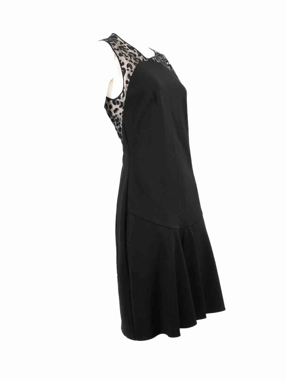 CONDITION is Very good. Hardly any visible wear to dress is evident on this used Stella McCartney designer resale item.
 
 
 
 Details
 
 
 Black
 
 Viscose
 
 Dress
 
 Round neck
 
 Sleeveless
 
 Sheer patterned top panel
 
 Back zip and hook