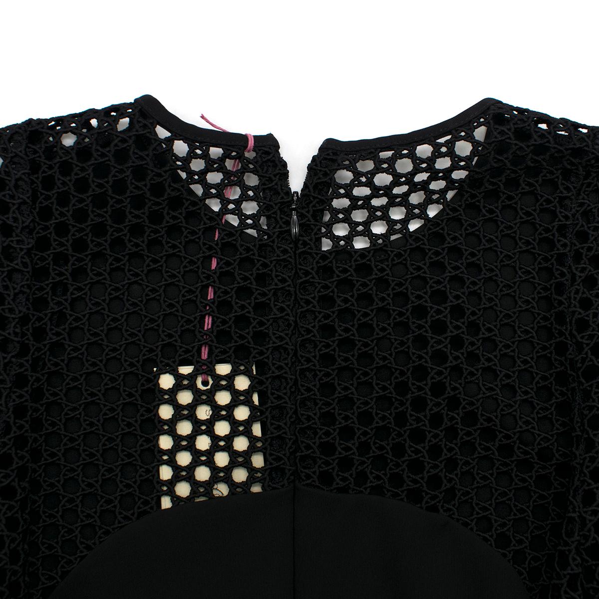 Stella McCartney Black Crochet Dress US 8 In New Condition For Sale In London, GB