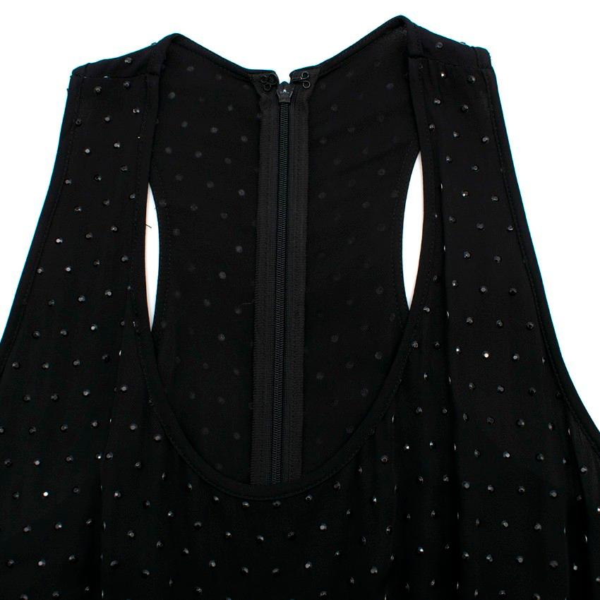 Stella McCartney Black Crystal Stud Embellished Jumpsuit US 6 In Good Condition For Sale In London, GB