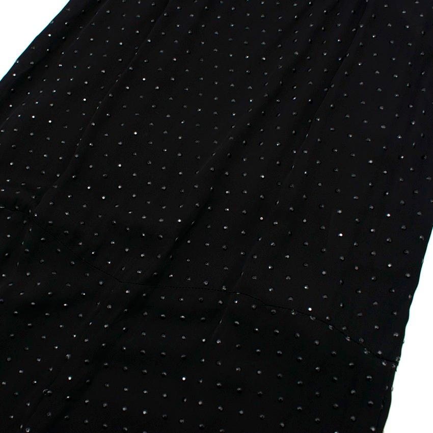 Women's Stella McCartney Black Crystal Stud Embellished Jumpsuit US 6 For Sale