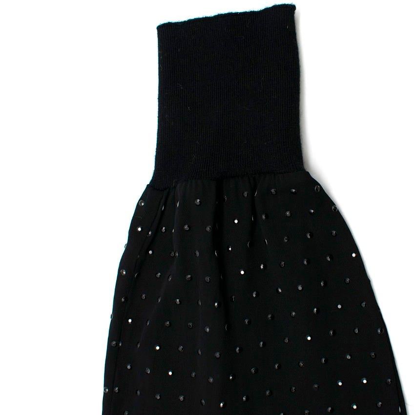 Stella McCartney Black Crystal Stud Embellished Jumpsuit US 6 For Sale 1