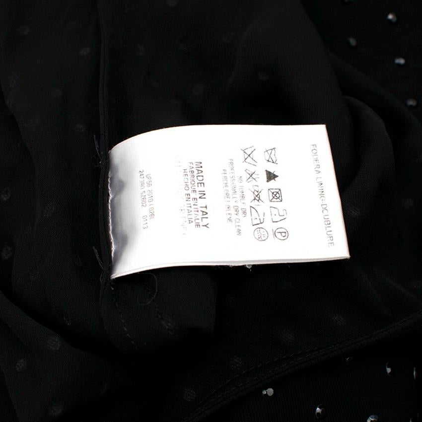 Stella McCartney Black Crystal Stud Embellished Jumpsuit US 6 For Sale 3
