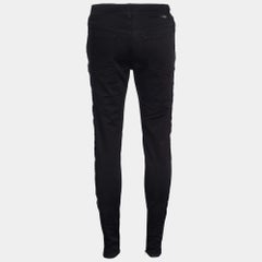 Stella McCartney Black Denim Lace Applique Jeans M