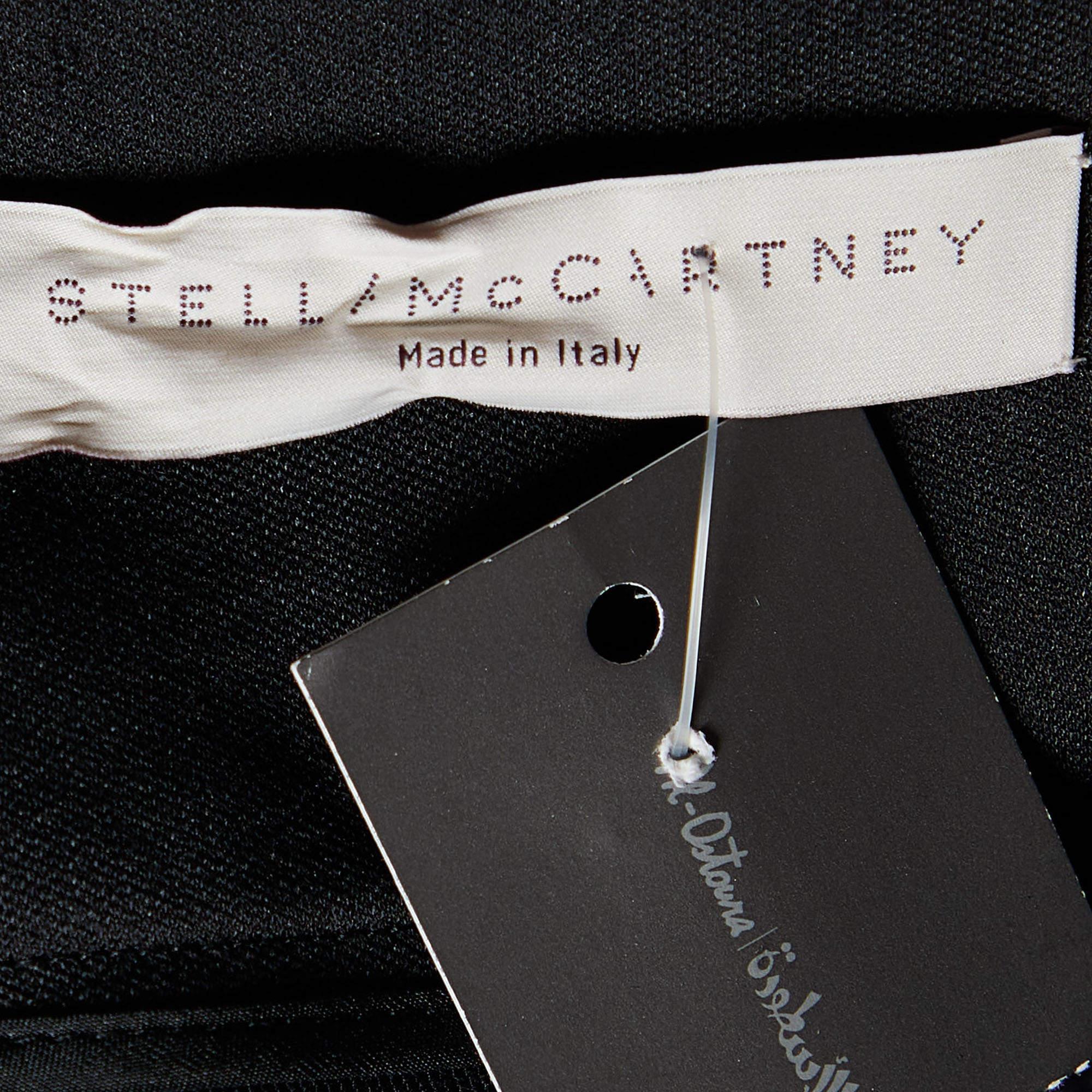Women's Stella McCartney Black Embellished Silk Bow Tie Detail Mini Skirt L For Sale