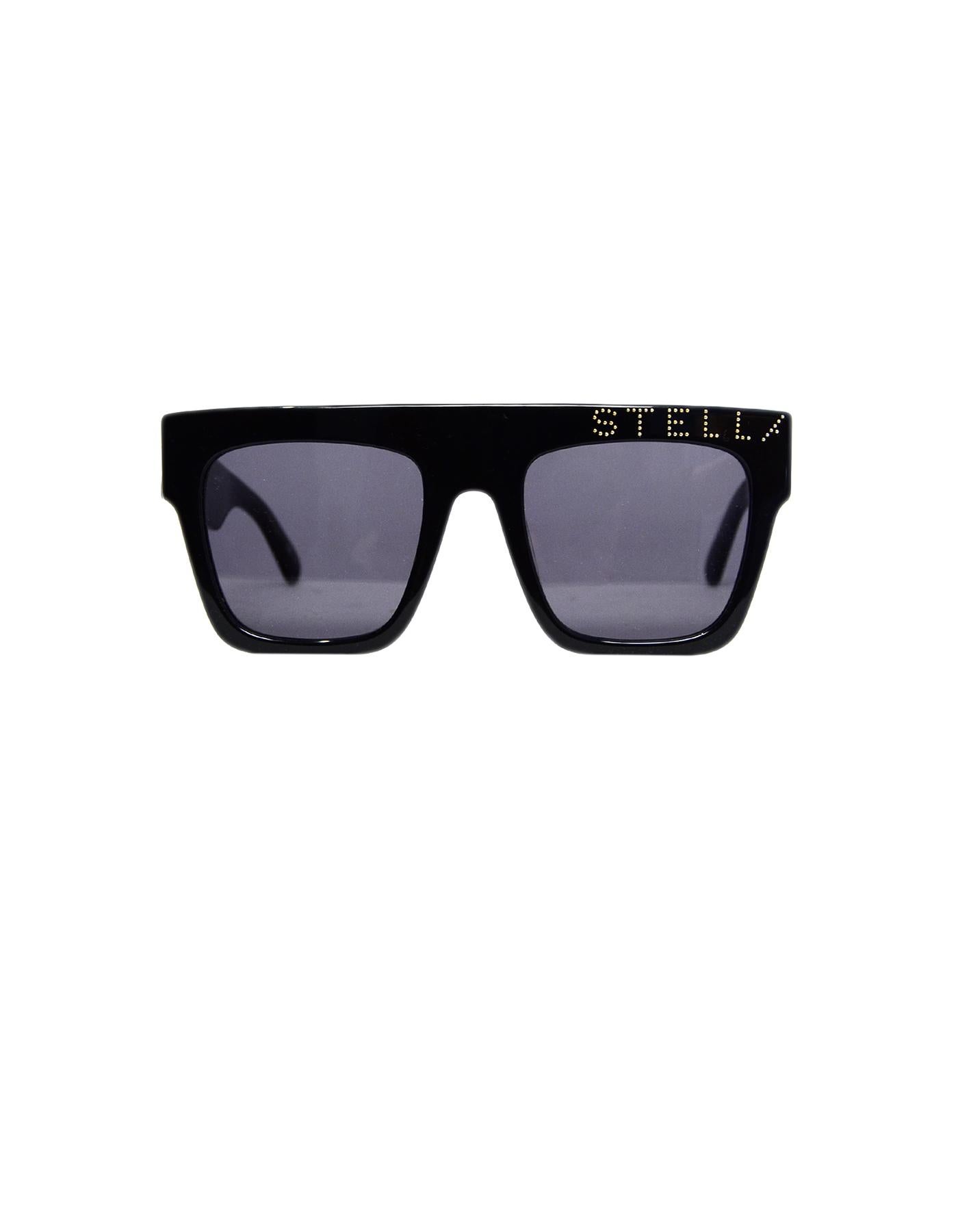 Stella McCartney Black Embellished Sunglasses For Sale at 1stDibs