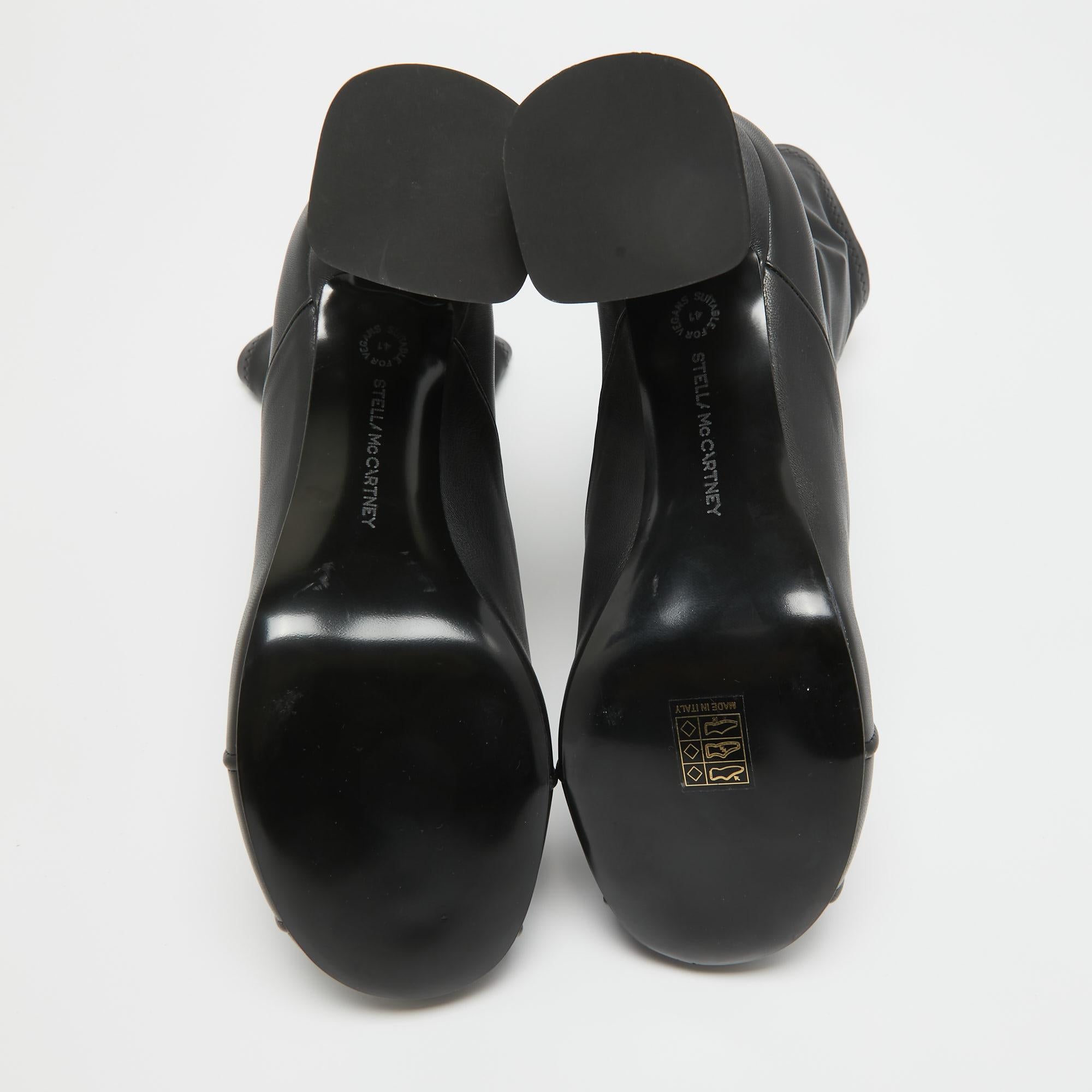 Stella McCartney Noir Faux cuir Duck City Ankle Boots Taille 41 Pour femmes en vente