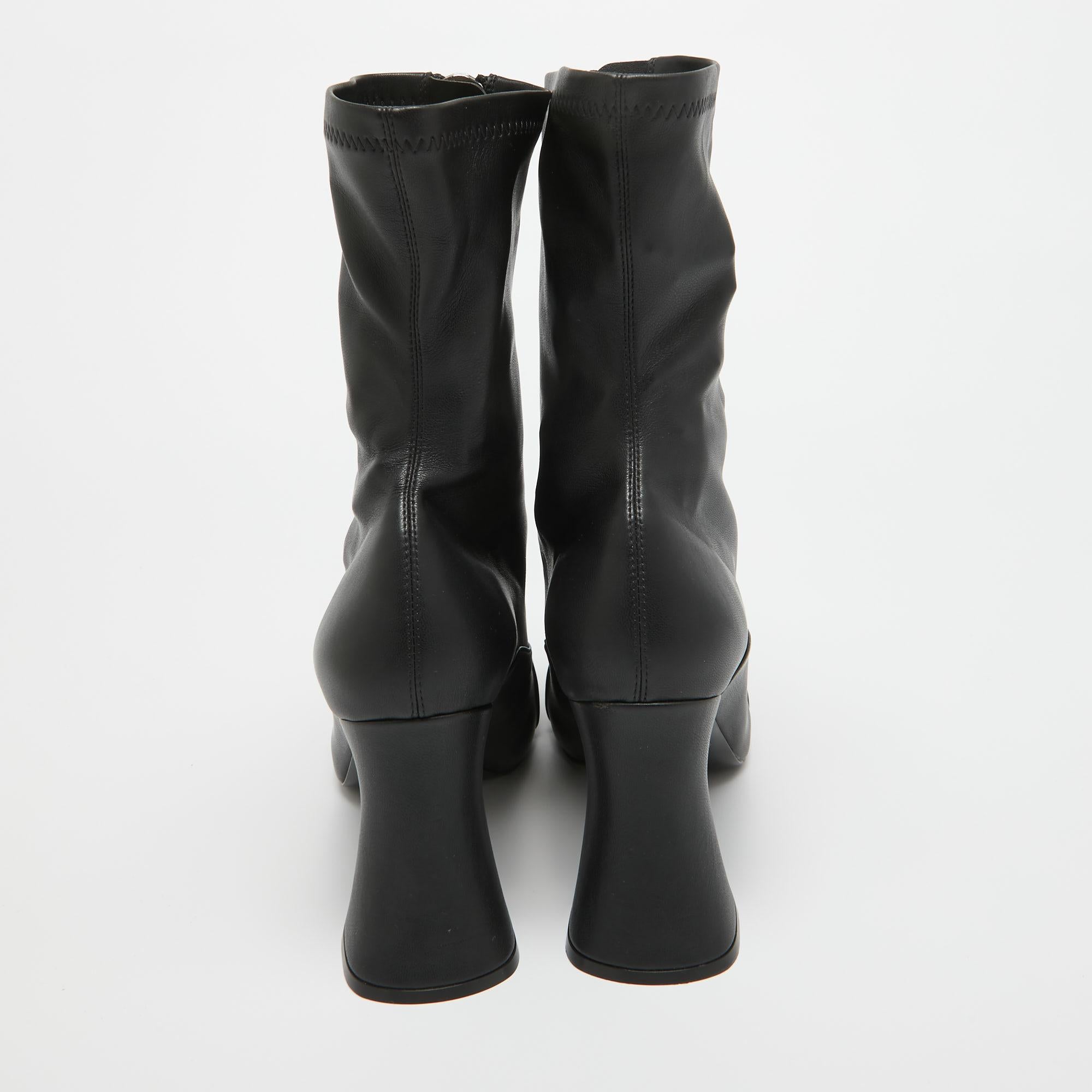 Stella McCartney Noir Faux cuir Duck City Ankle Boots Taille 41 en vente 3