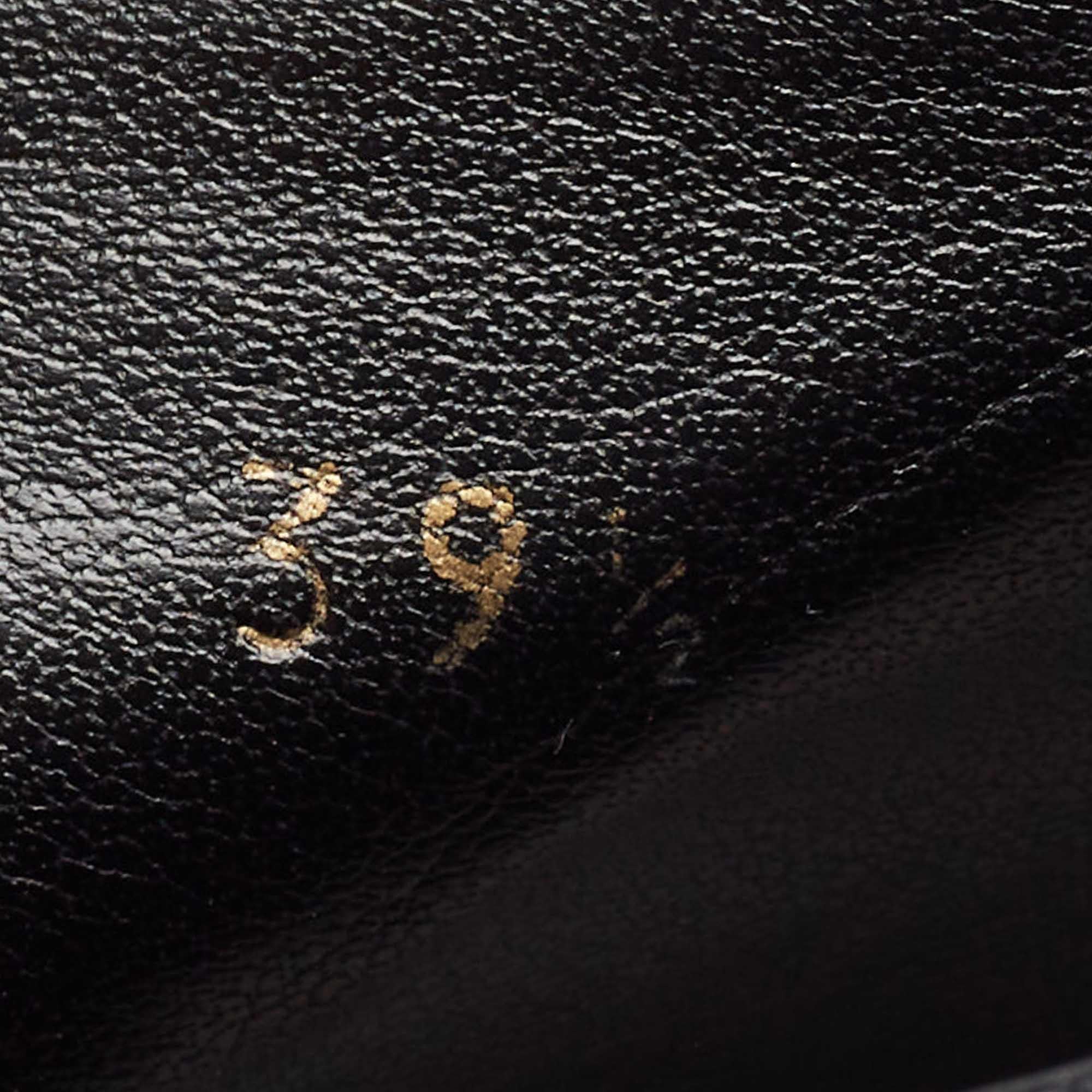 Stella McCartney Black Faux Leather Elyse Platform Derby Sneakers Size 39.5 3