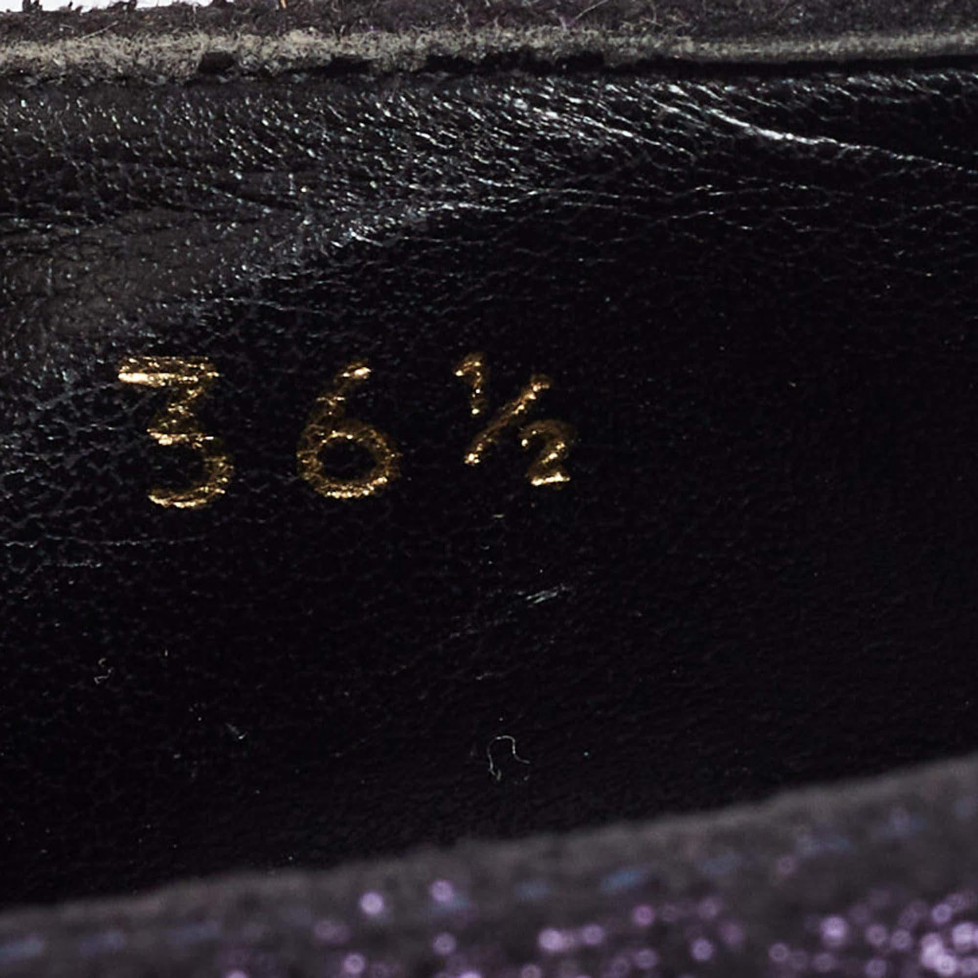 Stella McCartney Black Faux Leather Elyse Star Platform Derby Size 36.5 For Sale 3