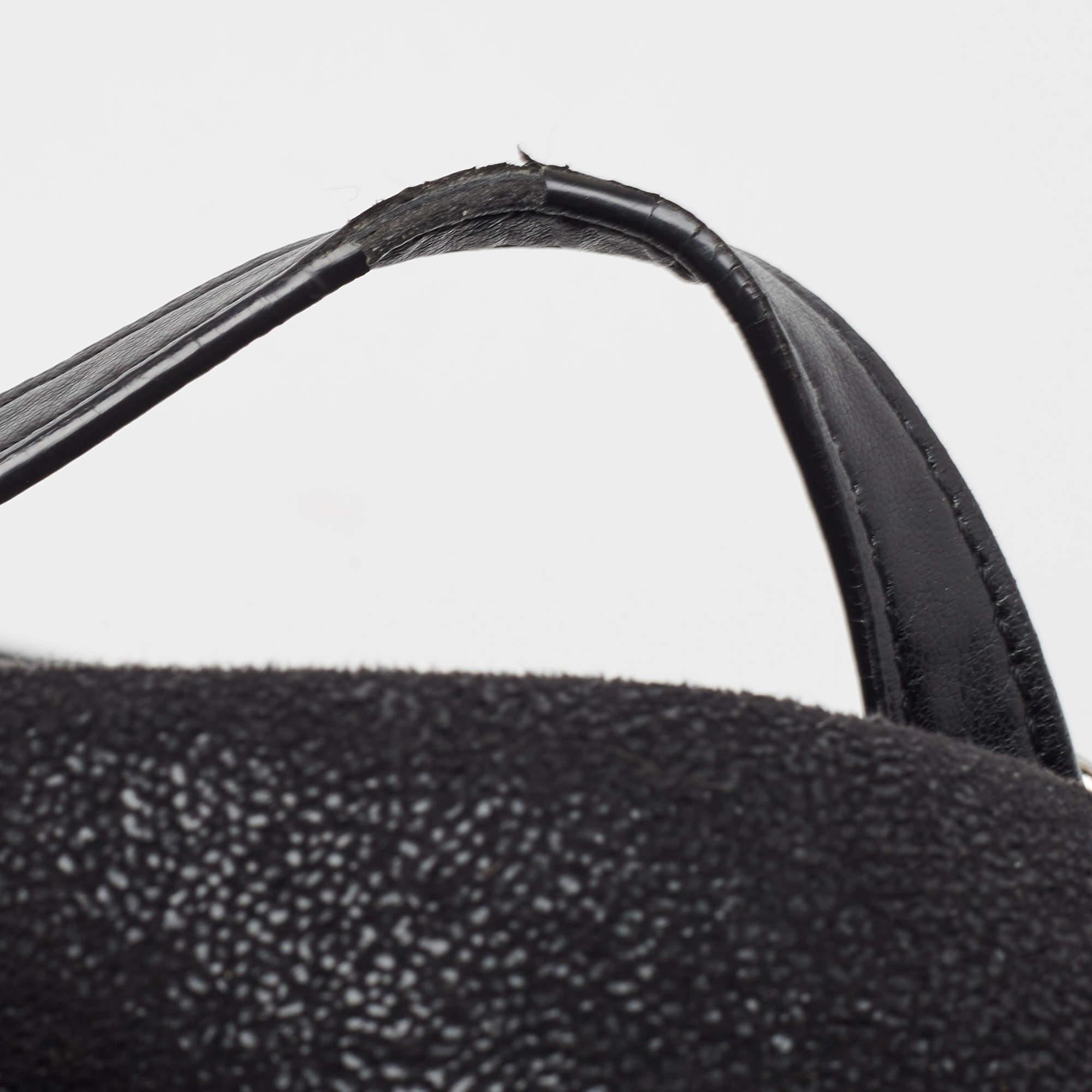 Stella McCartney Black Faux Leather Falabella Backpack For Sale 7