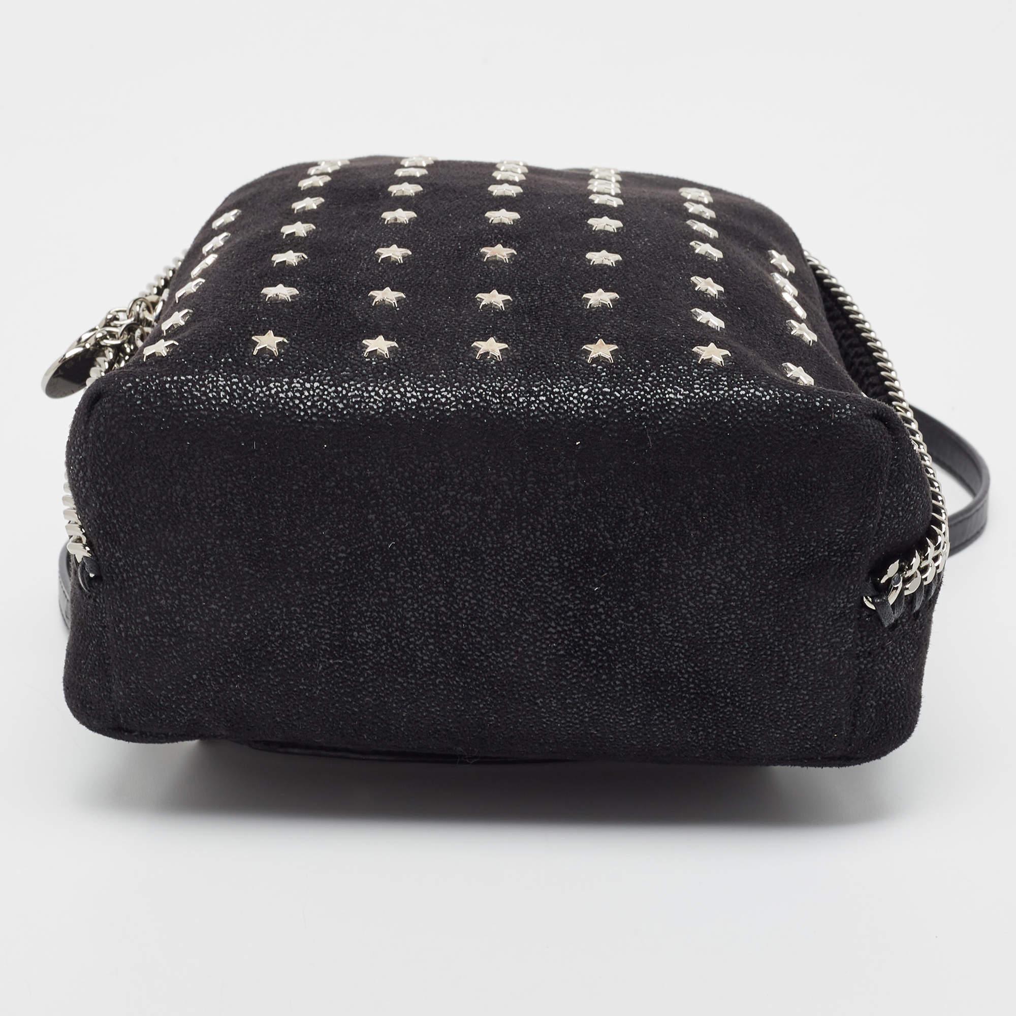 Stella McCartney Black Faux Leather Falabella Backpack For Sale 1