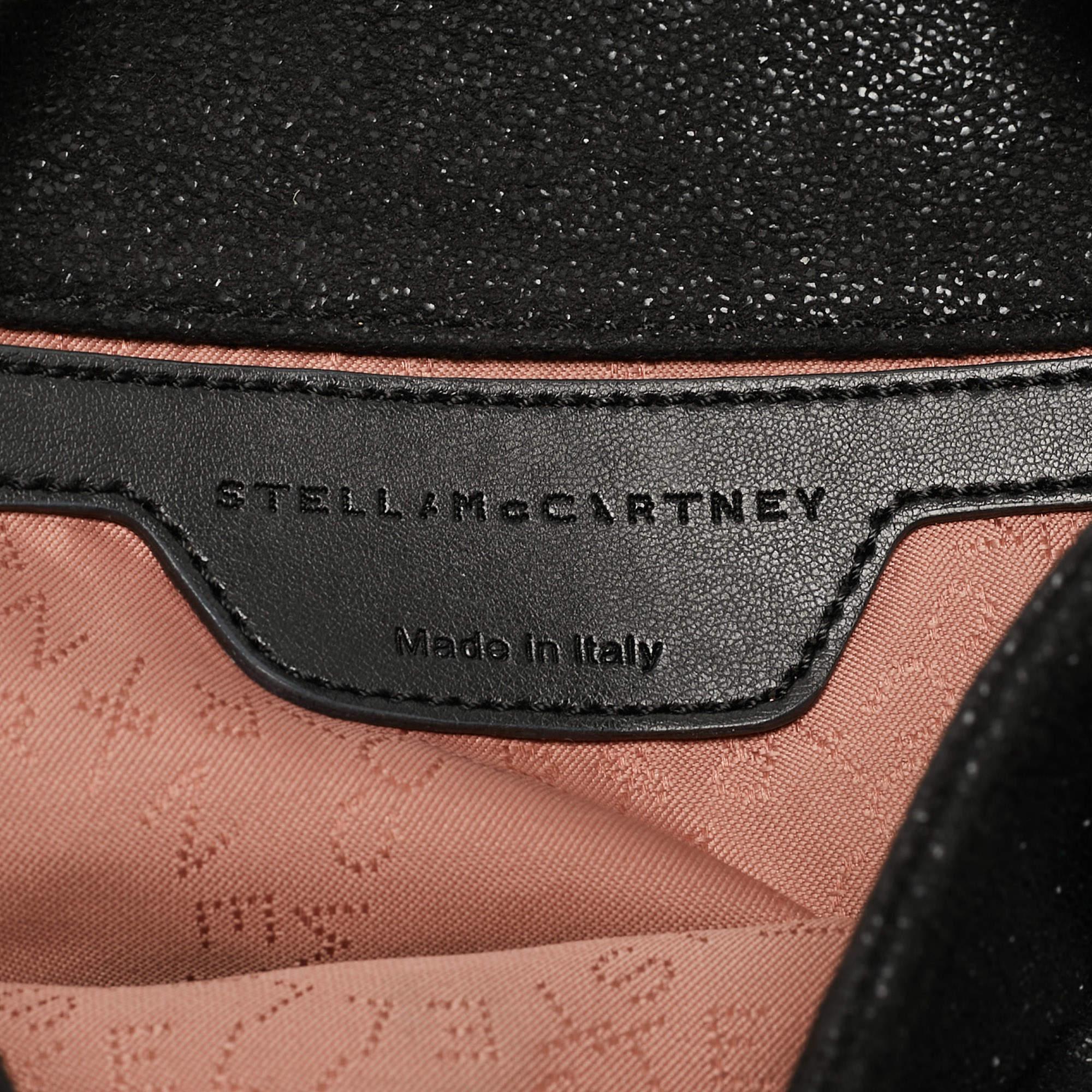 Stella McCartney Black Faux Leather Falabella Flap Shoulder Bag 2