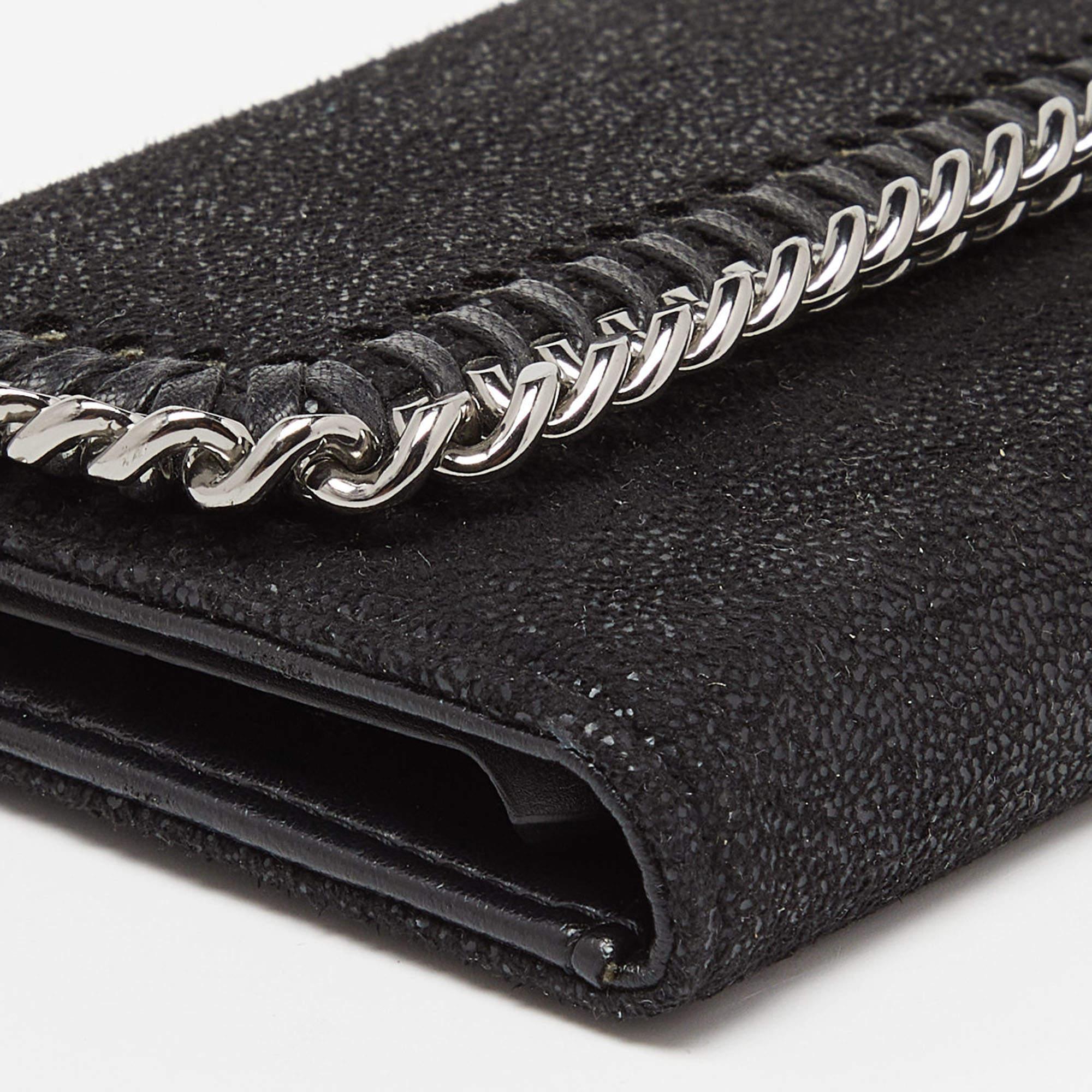 Stella McCartney Black Faux Leather Falabella iPhone 6 Case For Sale 6