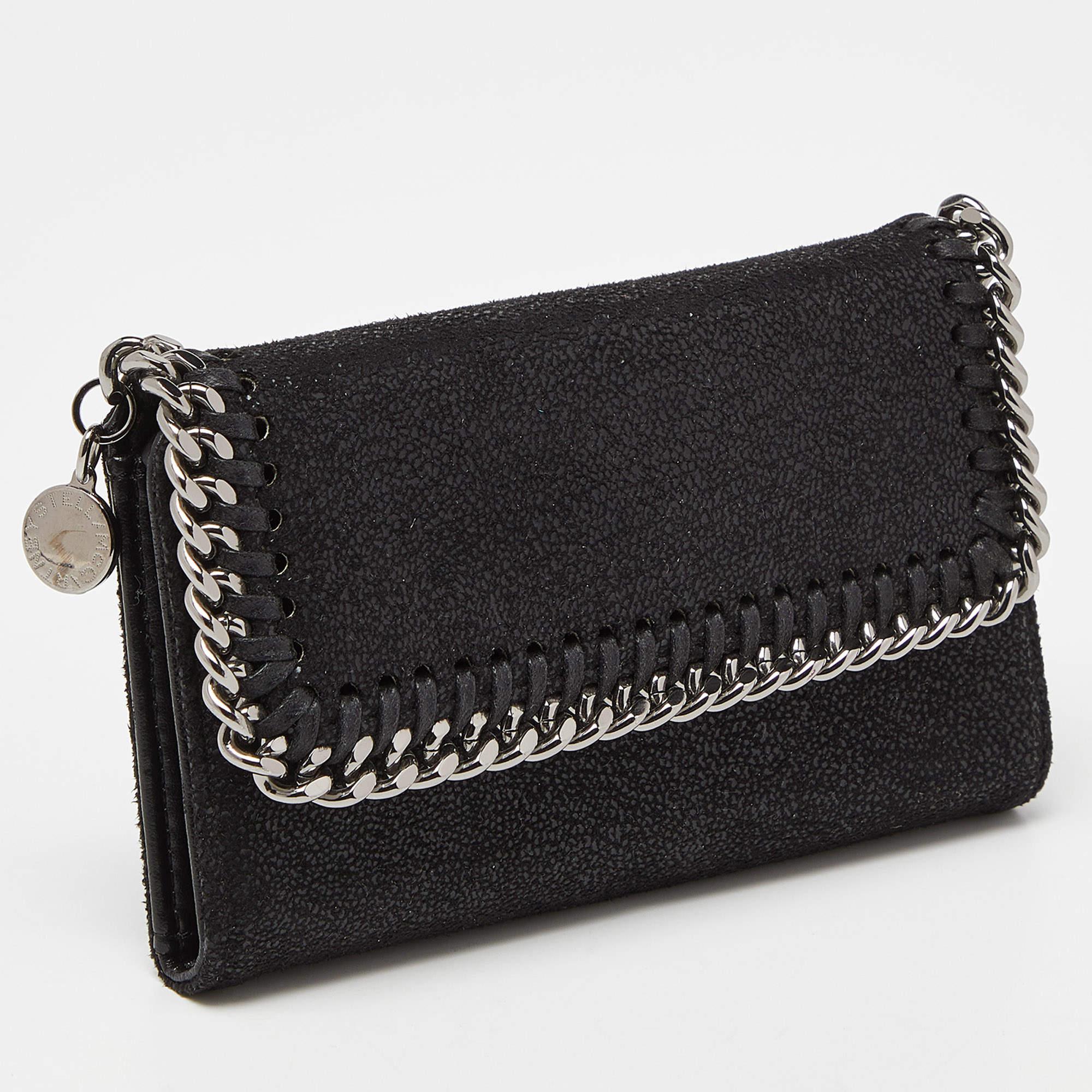Women's Stella McCartney Black Faux Leather Falabella iPhone 6 Case For Sale