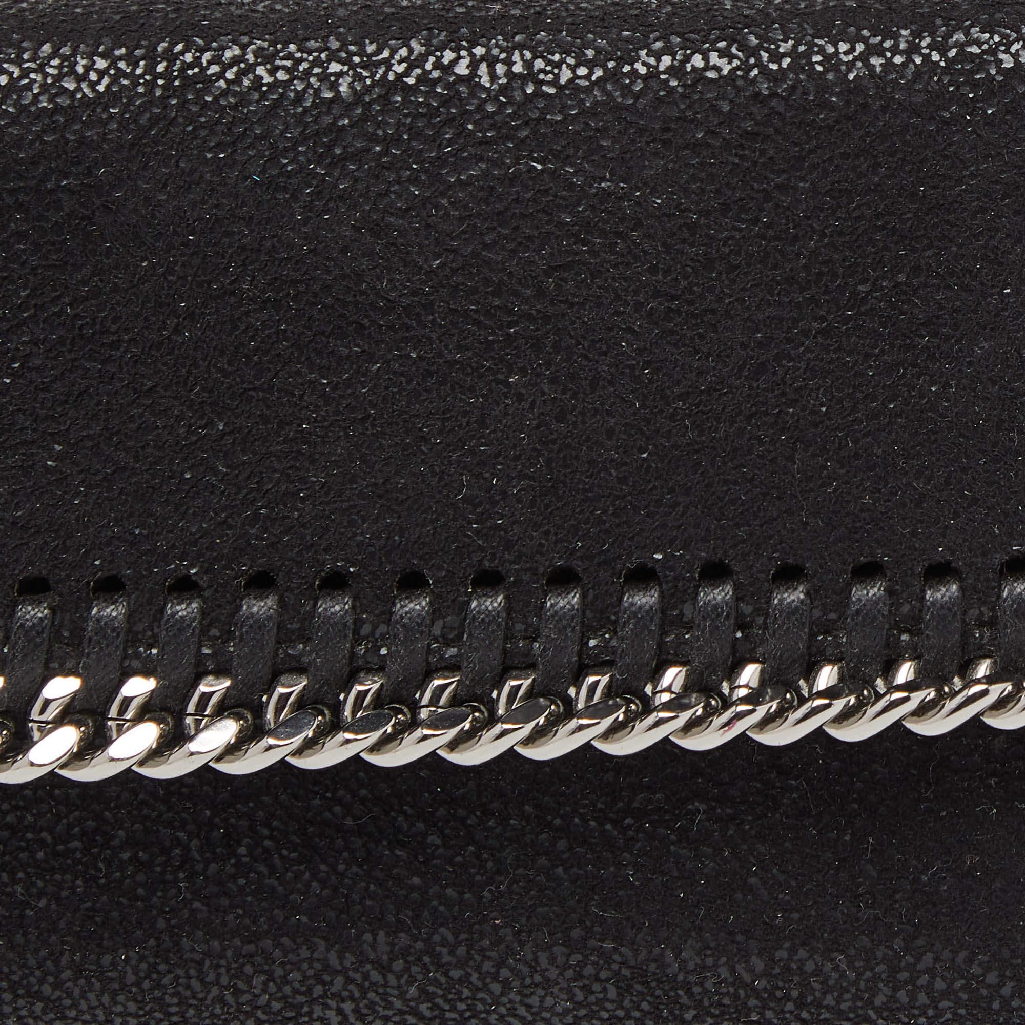 Stella McCartney Black Faux Leather Falabella iPhone 6 Case For Sale 2