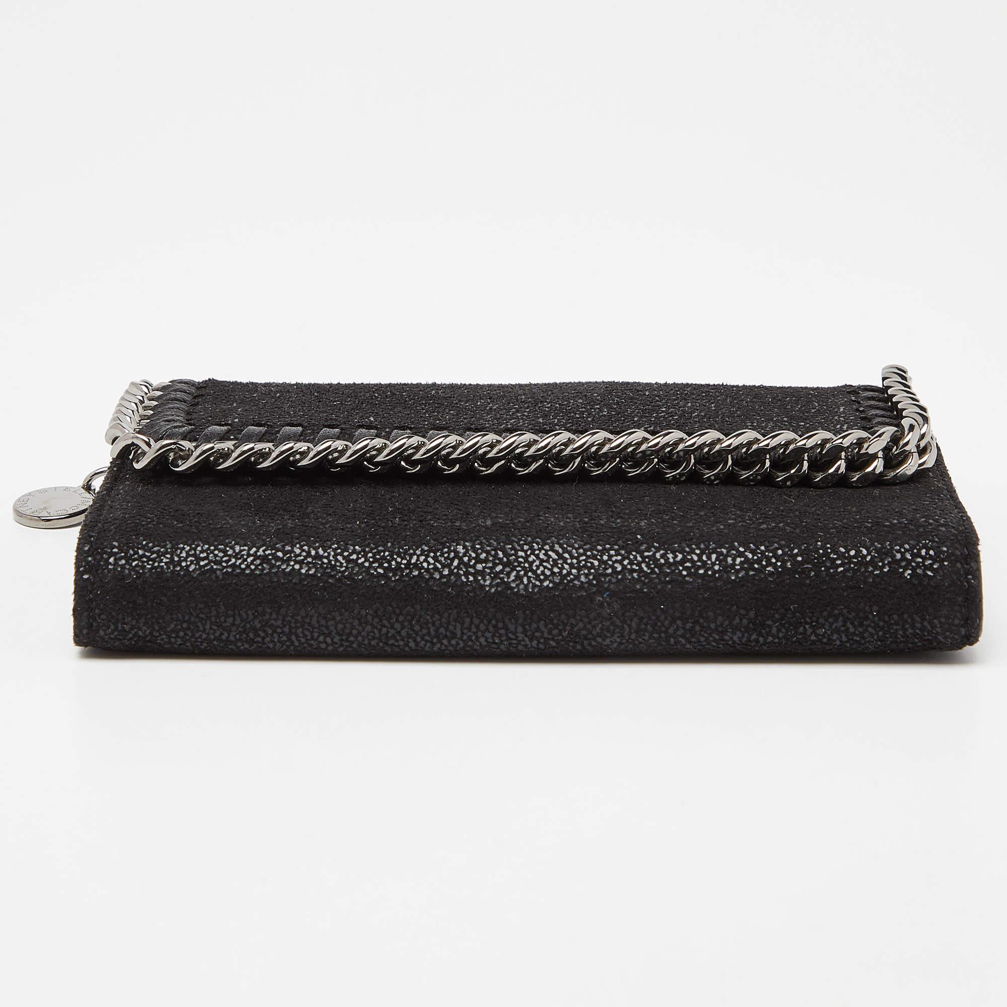 Stella McCartney Black Faux Leather Falabella iPhone 6 Case For Sale 4