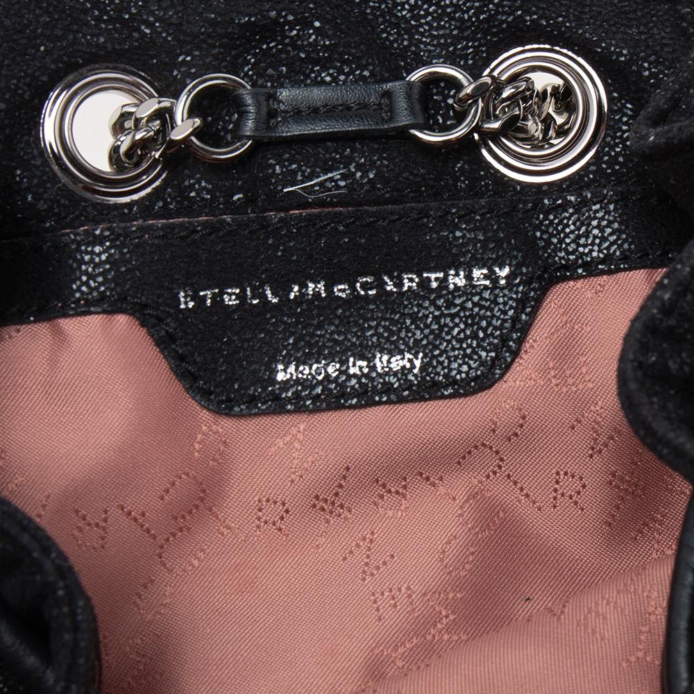 Stella McCartney Black Faux Leather Falabella Mini Backpack 2