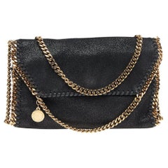 Stella McCartney Black Faux Leather Falabella Shoulder Bag