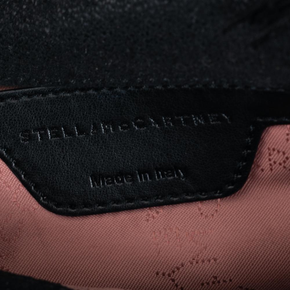 Stella McCartney Black Faux Leather Falabella Swan Crossbody Bag In Good Condition In Dubai, Al Qouz 2