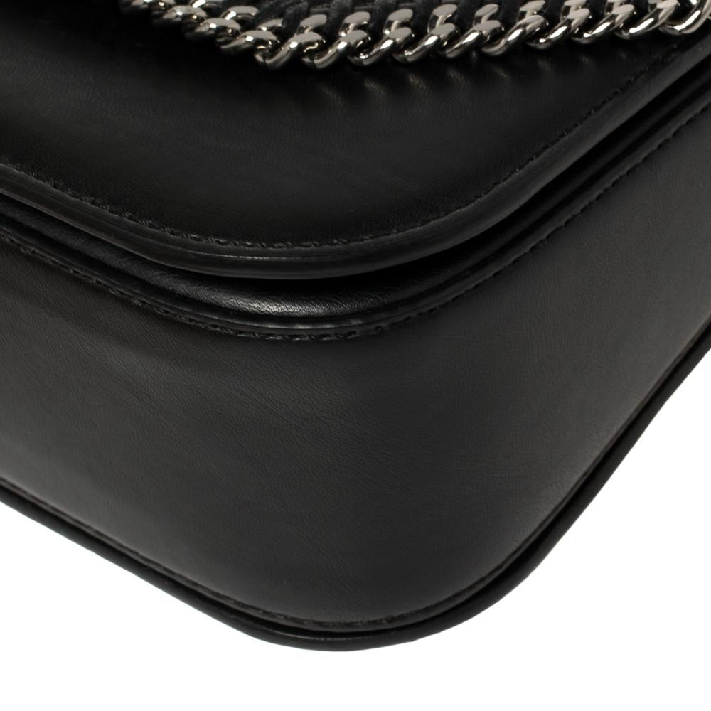 Stella McCartney Black Faux Leather Mini Falabella Box Shoulder Bag 1
