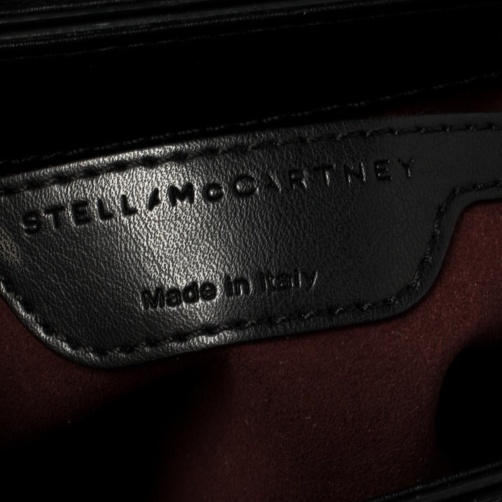 Stella McCartney Black Faux Leather Mini Falabella Box Shoulder Bag 2